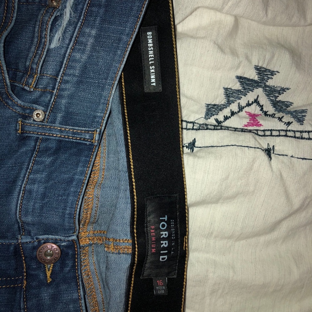 Torrid ripped jeans